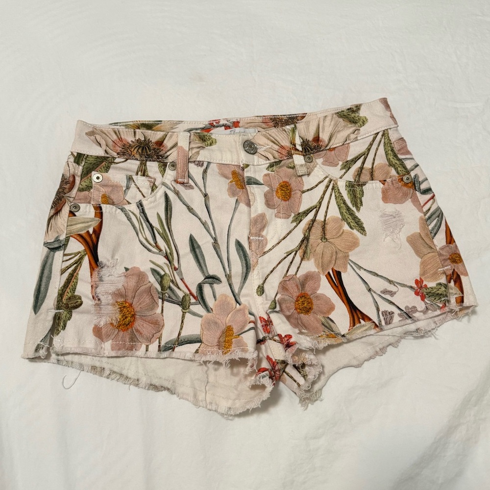 7 for all mankind floral shorts - Size 25